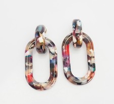 Funky large modern confetti plastic earrings by Stella and Dot