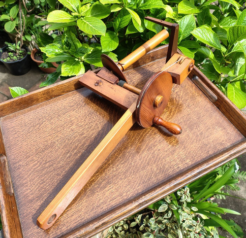 Vintage pine wool winder - wool,