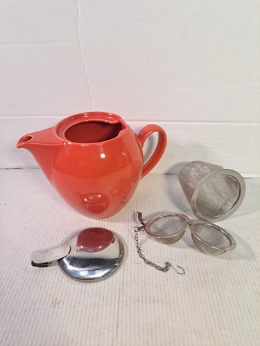Miya japan red ceramic teapot - miya,