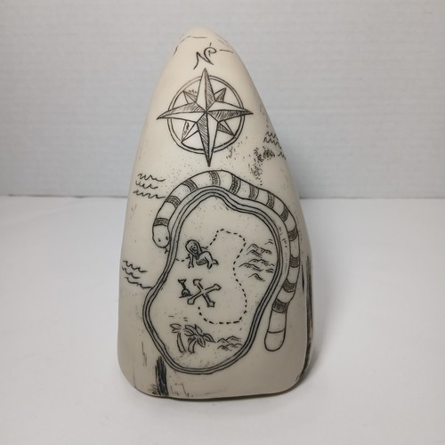 Reproduction scrimshaw whale - scrimshaw,