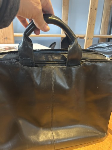 Radley black leather briefcase - radley,