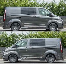 Ford Transit Custom Side Stripes Vinyl Graphics   Decals LWB SWB