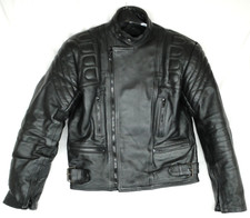 City of Leather London Vintage Mens Motorcycle Jacket Armour Black UK 44" Chest