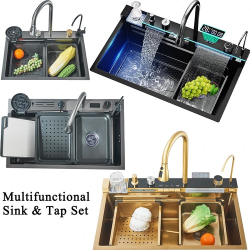 Led inset kitchen sink set - inset,