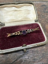 VINTAGE 9ct GOLD & AMETHYST
