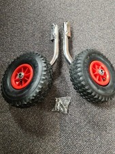 Long Removable Launching Wheels Boat Rib Inflatable + BOLTS Quick Release Shaft