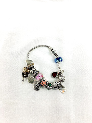 Pandora silver snake charm - pandora,