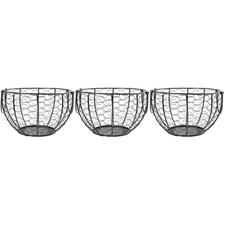 3pcs Home Storage Basket Egg Storage Container Fruit Basket Food Iron Egg Basket