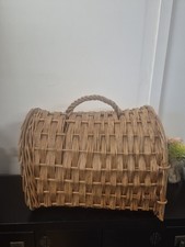 Vintage Wicker Cat Travel
