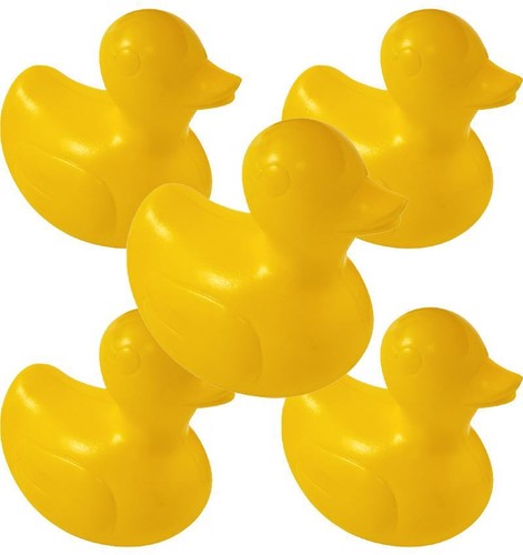 100 yellow plastic ducks - yellow,