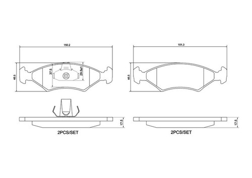 Brembo brake pad - set, front