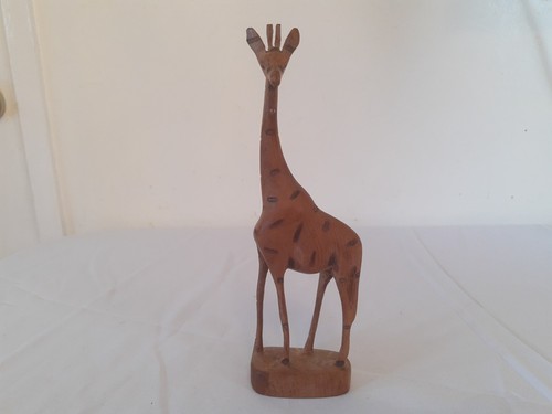 Vintage wood giraffe figurine - vintage,