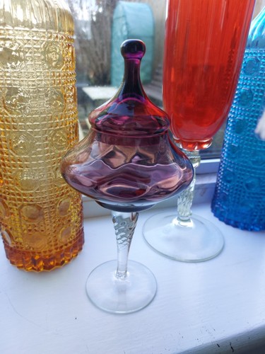 Amethyst lidded apothecary - lidded,