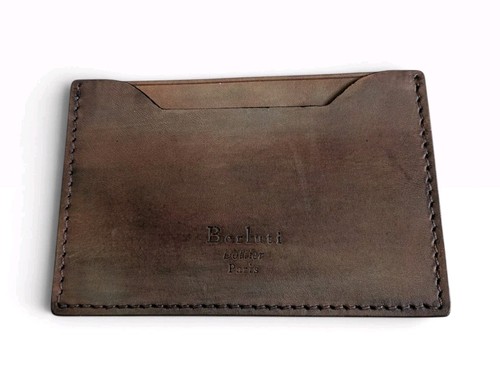 Berluti tan patina cardholder - berluti,