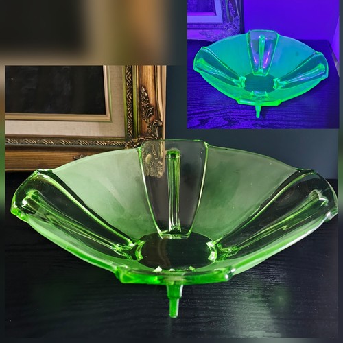 Vintage art deco green uranium - vintage,