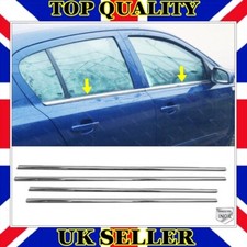 Chrome Windows Frame Trim 4pcs S.STEEL Vauxhall Opel ASTRA H Saloon 2004 to 2010