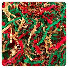 Christmas Shredded Paper Mix Gold Red Spruce Hamper Fill Gift Packaging Xmas