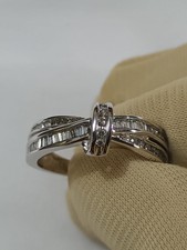 9ct white gold, 0.33ct diamond ring