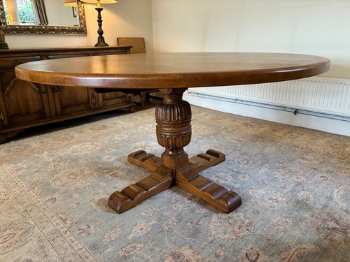Splendid solid oak - , circular