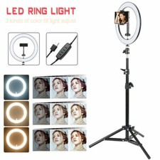 10" LED Ring Light Dimmable Lighting Kit Phone Selfie Tripod Makeup Youtube Live