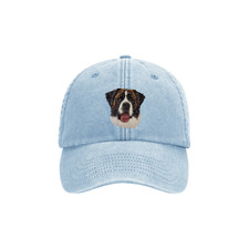 ST BERNARD BASEBALL CAP EMBROIDERED 12 COLOURS GIFT BOX SAINT BERNARD GIFT