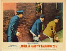 LAUREL AND HARDY original MGM lobby card LAUGHING 20's 11x14 movie poster 