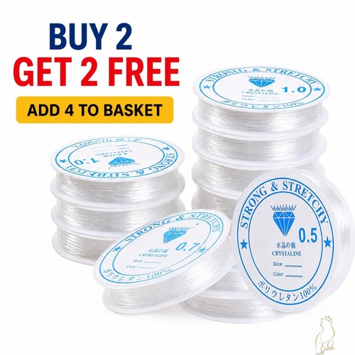 Clear elastic stretch cord - clear,