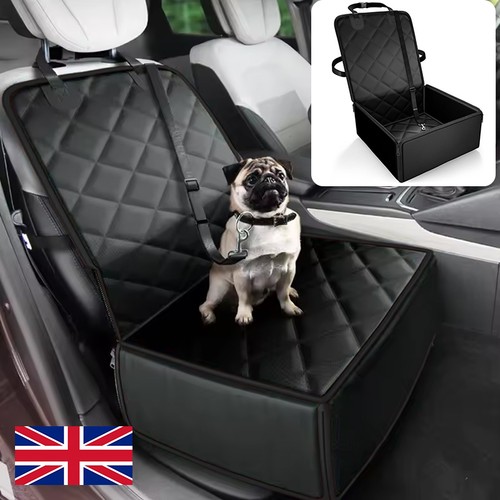 Dog car seat with belt - car,