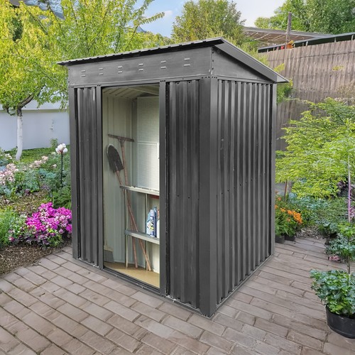 6x4ft metal garden shed - garden,