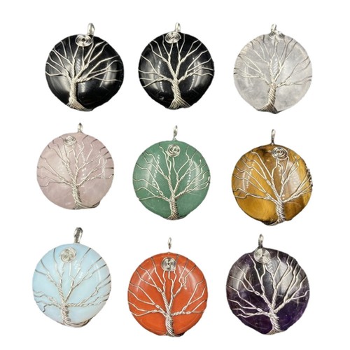 Natural stone necklace - ,