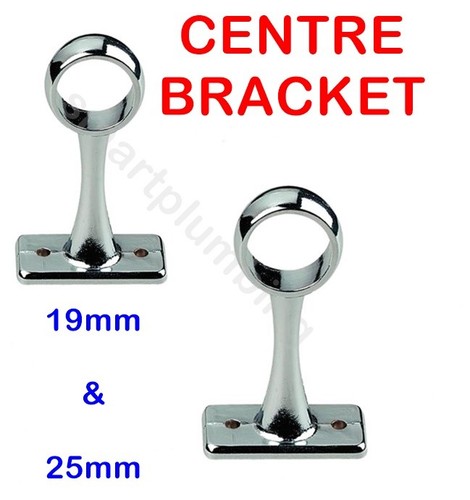 Round chrome wardrobe rail - round,