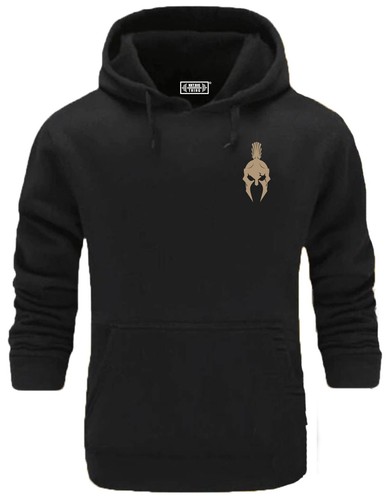 Spartan helmet hoodie pocket - hoodie,