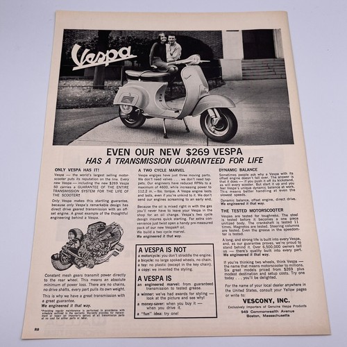 1964 vespa motor scooter - 1964,