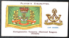 NOTTINGHAMSHIRE YEOMANRY (Sherwood Rangers)  (Hussars) Vintage 1924 Card  JE05MS