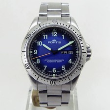 FORTIS Cosmonauts 610.22.158.1 Black Dial Day Date Automatic Men's Watch blue