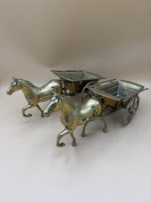 A pair of Vintage Brass Horse
