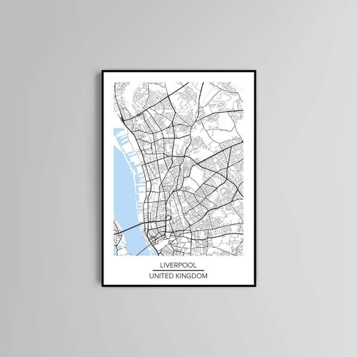 Liverpool map poster wall - ,