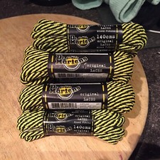 DR MARTENS  8mm yellow black striped thick cord LACES 140 cm boot