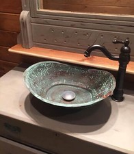 Mini Small Green Patina Aged Oxidized Copper Bathroom Vanity Sink Bathtub basin