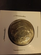 1973 Old Large 50p clasped hands Coin European Membership EU circulated