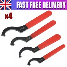 4x Coilover Wrench, Hook Wrenches Tools Set Shock Spanner Wrench Set C-Shape