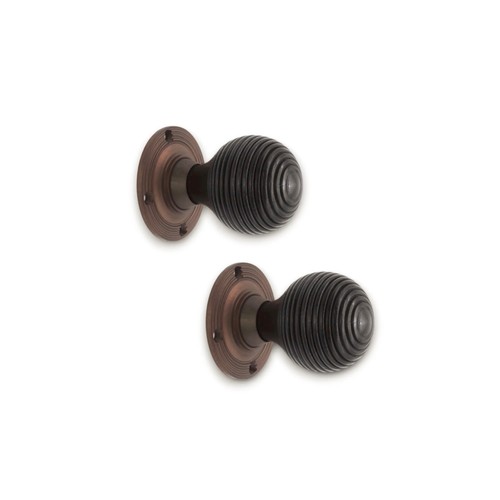 Door knobs ebonised beehive - knobs,