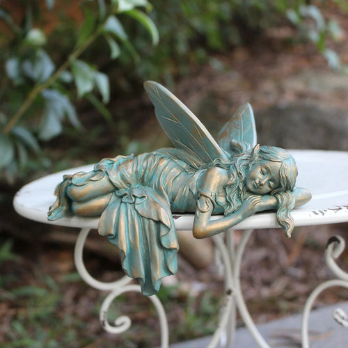 Sleeping garden fairy - garden, statue