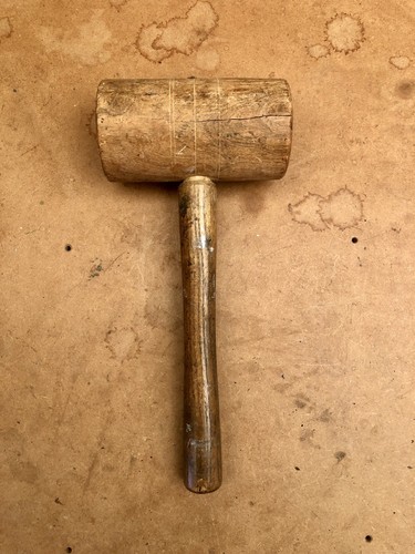 Antique wooden mallet gavel - mallet,