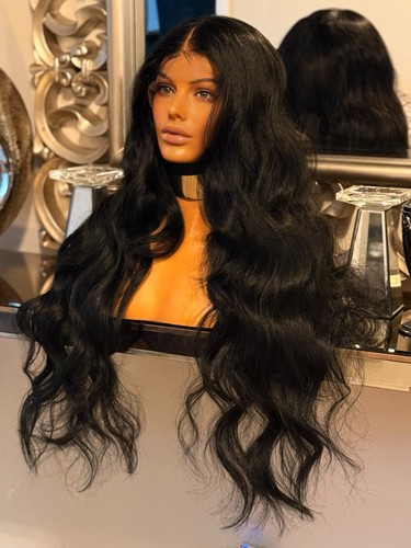 Black lace front wig - lace, 1b