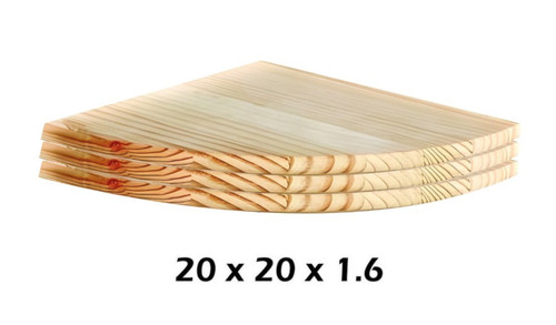 Wooden corner shelf - shelf, natural