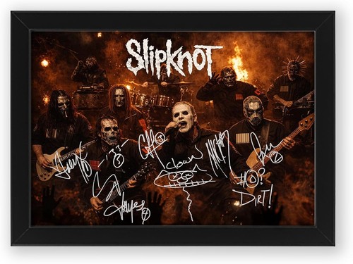 Slipknot signed poster - slipknot,