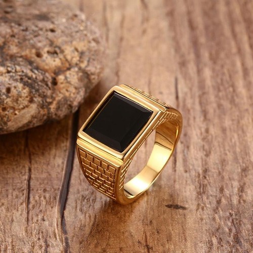 Black stone mens - mens, ring