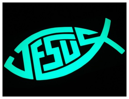 Glow the dark jesus fish - the,