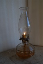 Glass Font Oil lamp & Chimney